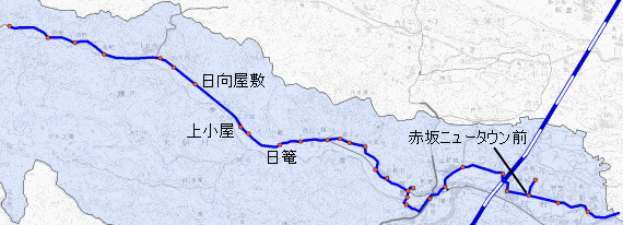 「大信地域自主運行バス」の路線図