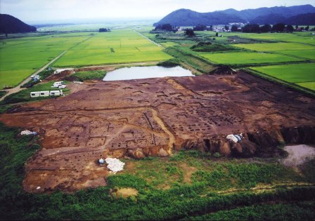 舟田中道遺跡（西上空から）