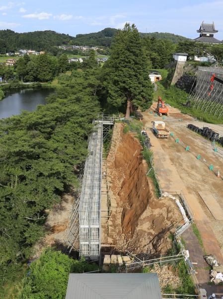 帯曲輪北面解体終了状況