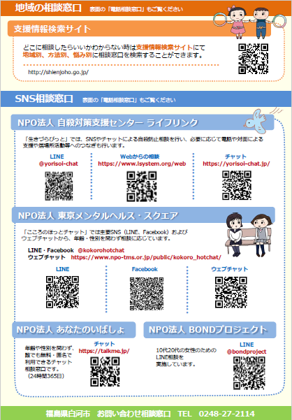 主な相談窓口一覧?