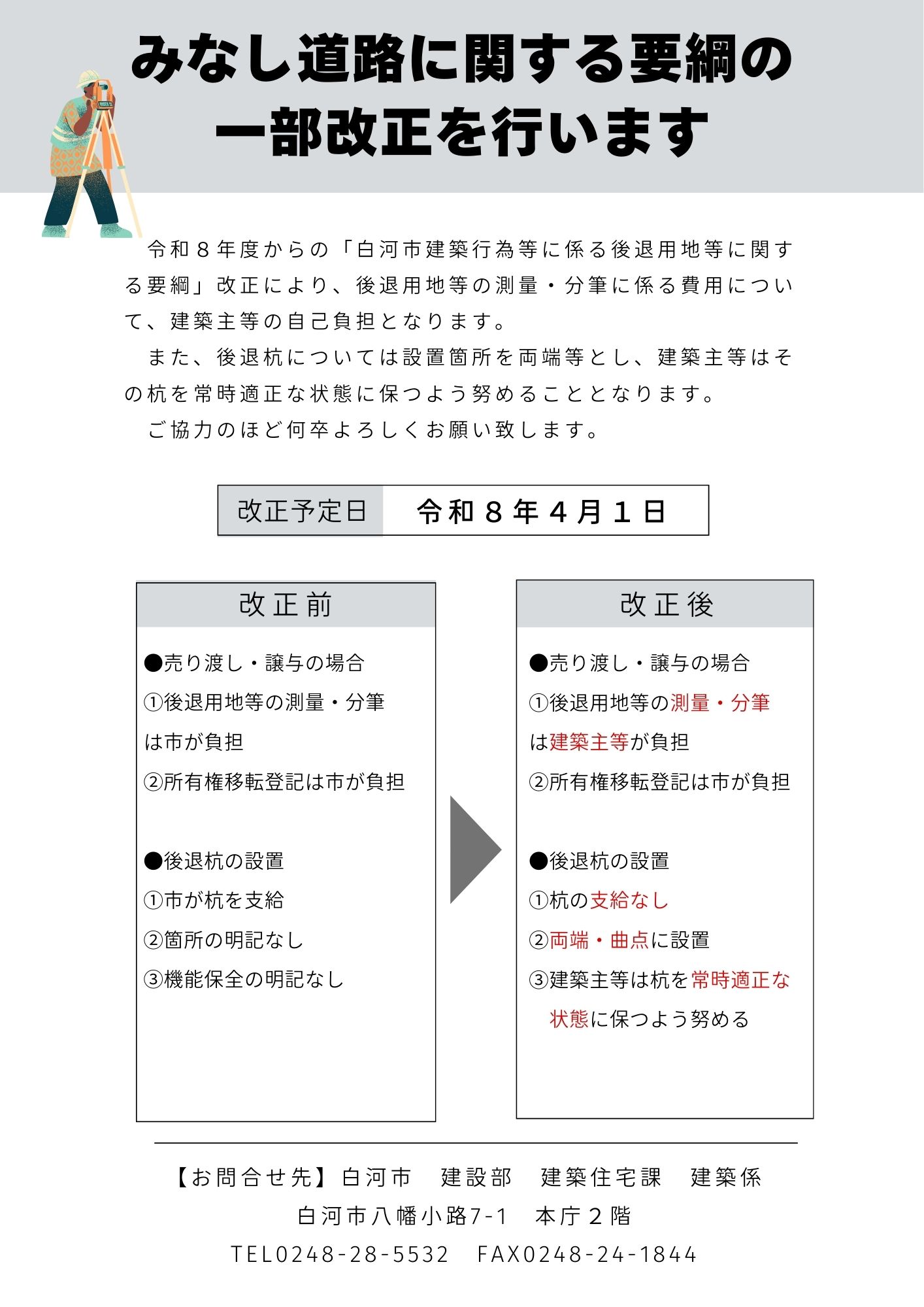 「みなし道路」要綱改正チラシ