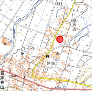 17表郷金山字瀬戸原78位置図