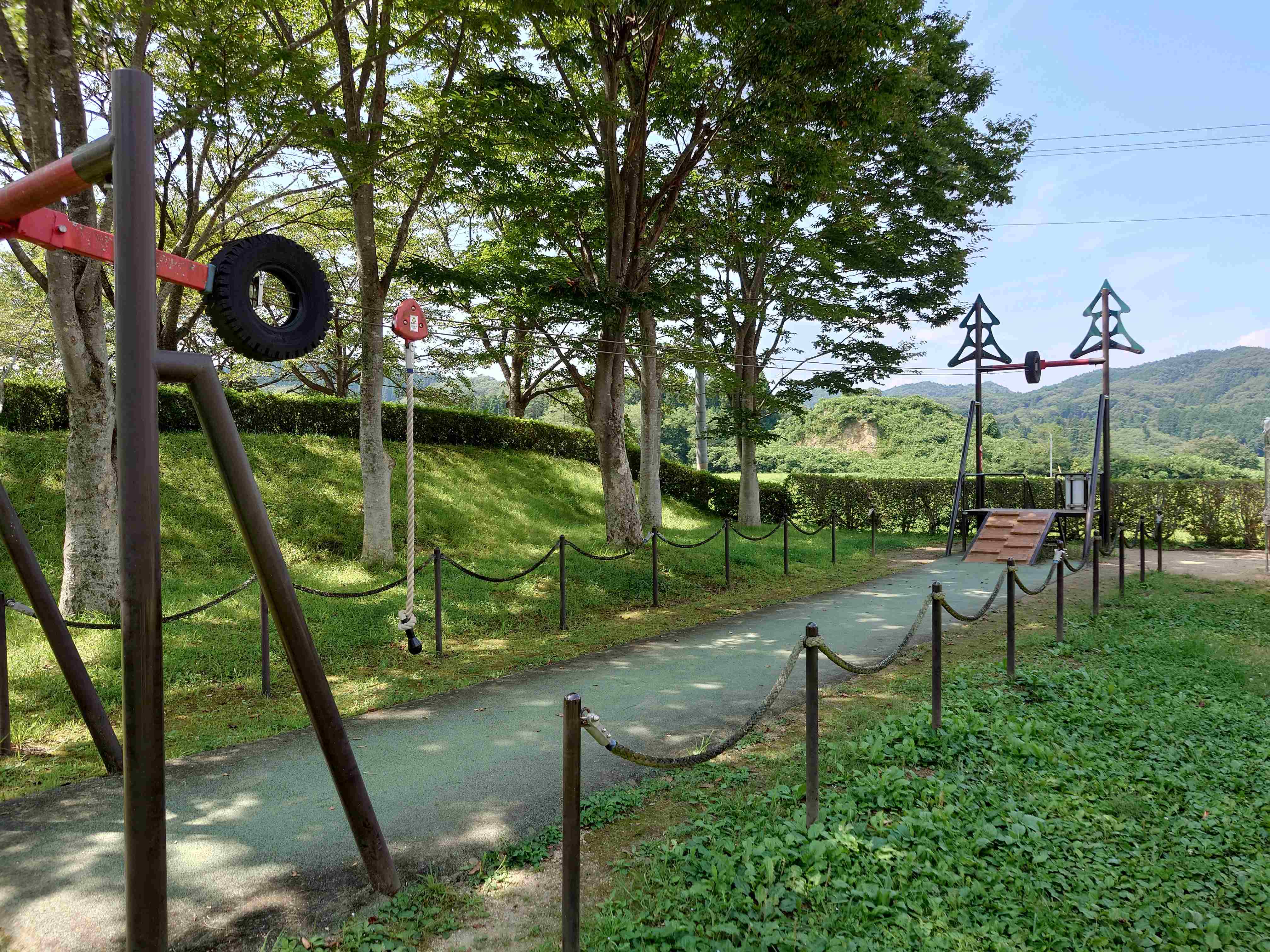 白河関の森公園_ターザンロープ