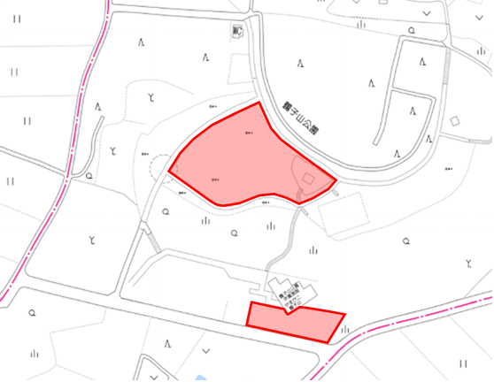 鶴子山公園利用制限エリア