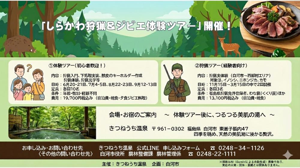 しらかわ狩猟＆ジビエ体験ツアー